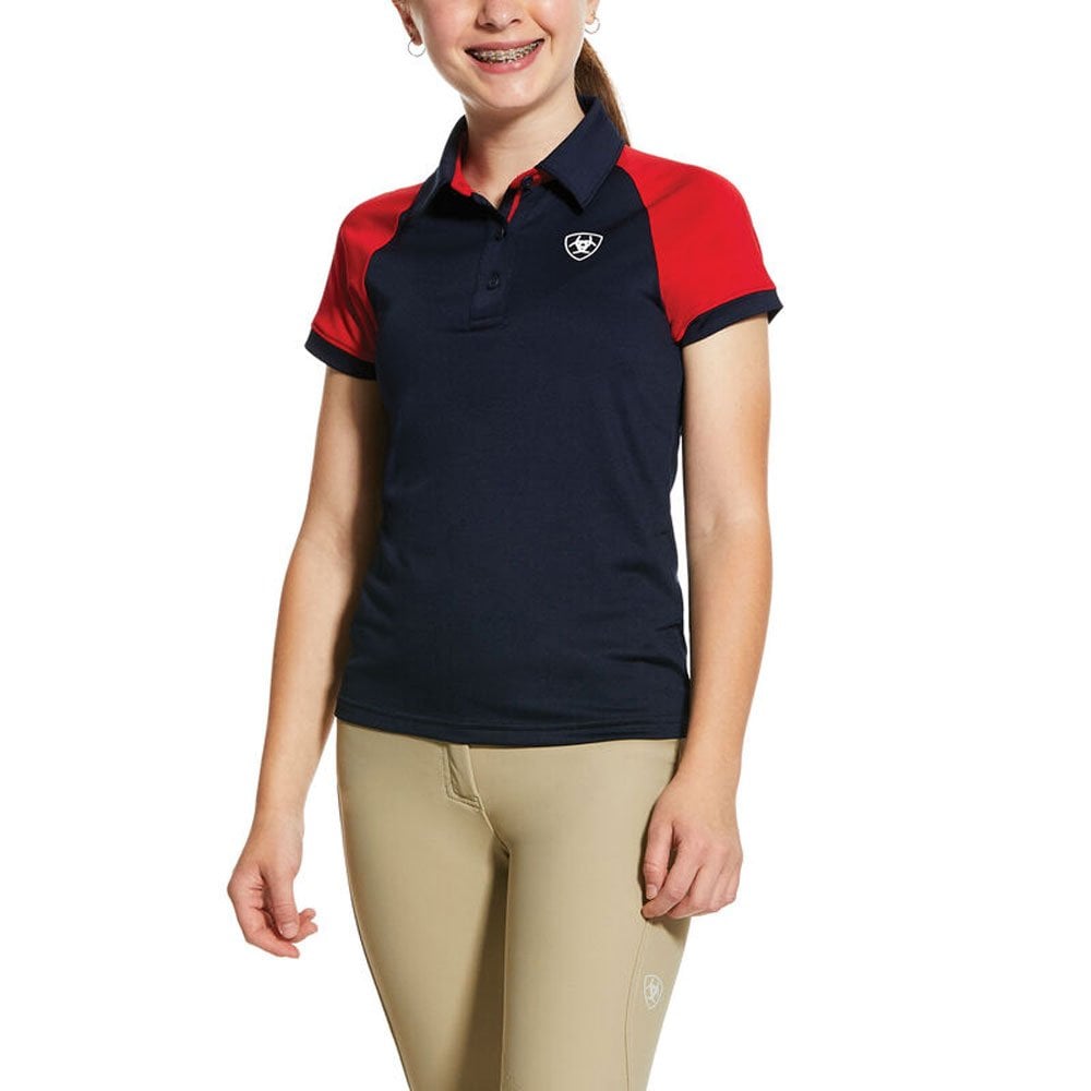 The Ariat Youth Team 3.0 Polo in Navy#Navy