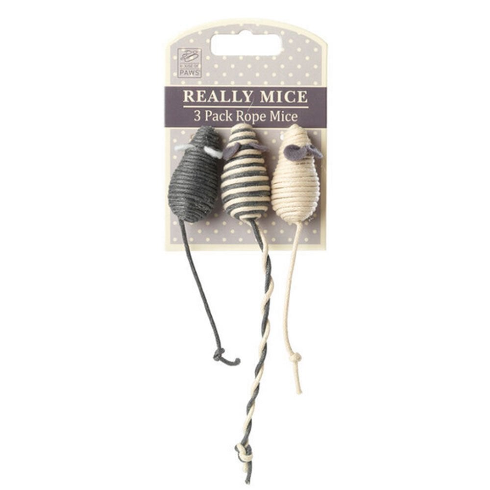 House Of Paws Really Mice Three Pack Rope Mice
