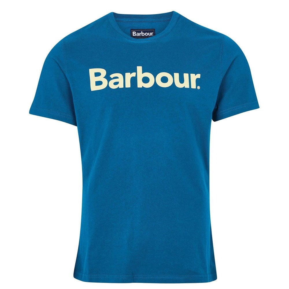 Barbour Mens Logo Tee#Blue