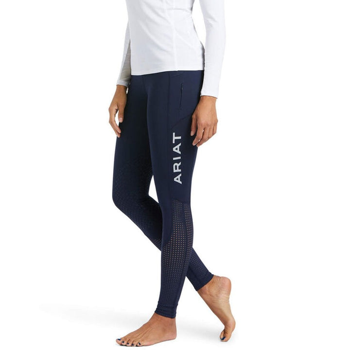 The Ariat Ladies Eos Knee Patch Tights in Navy#Navy