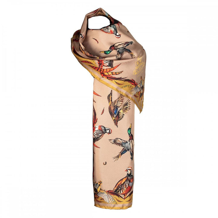 The Clare Haggas Ladies Classic Silk Best In Show Scarf in Gold#Gold