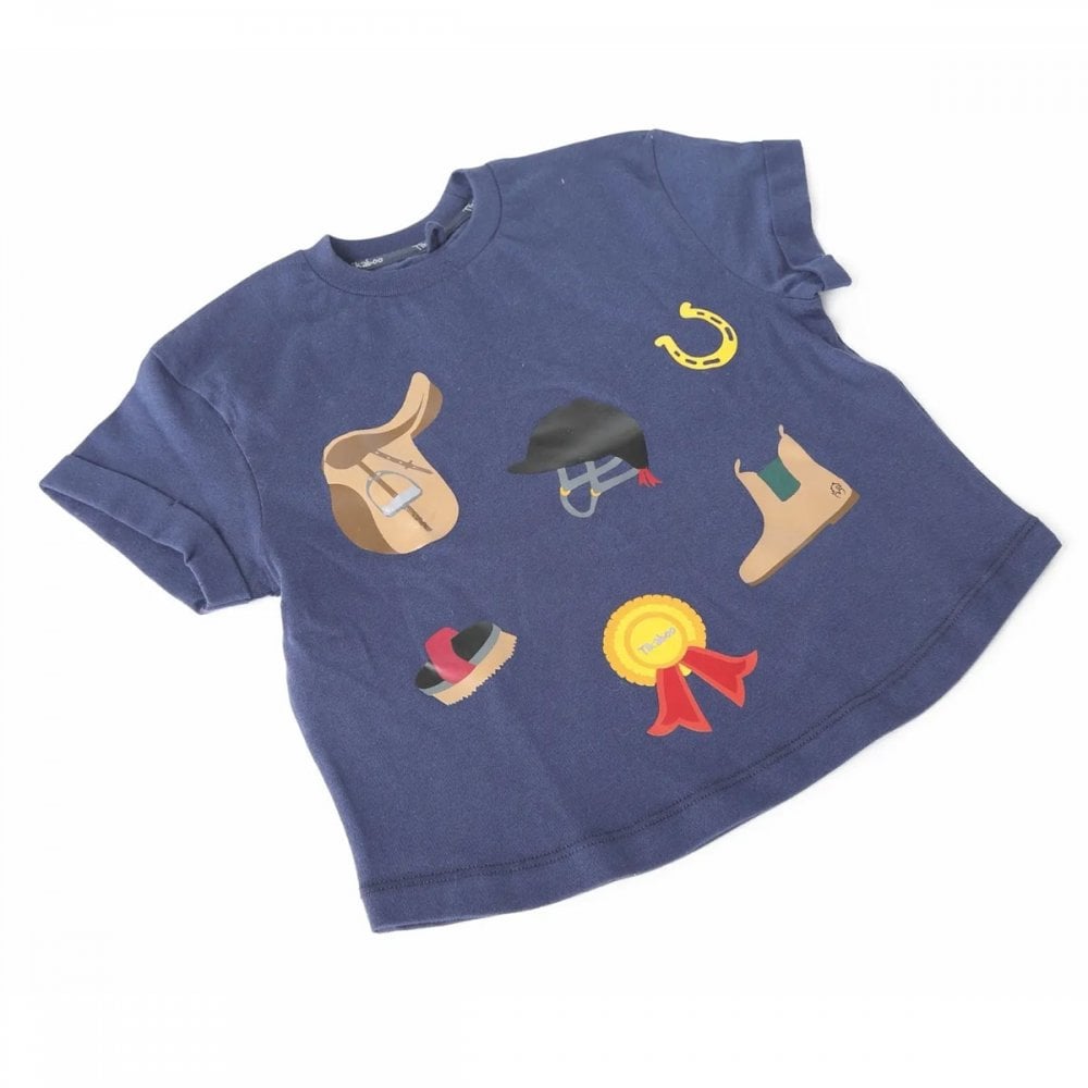 The Shires Childs Tikaboo T-Shirt in Navy#Navy