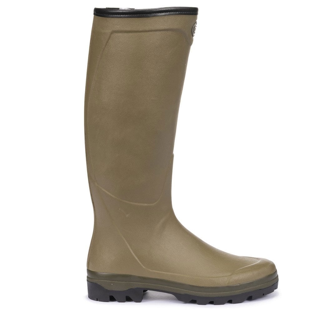 The Le Chameau Mens Country Cross Jersey Wellies in Green#Green