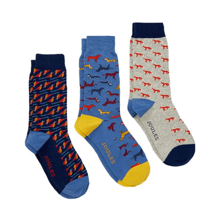 The Joules Mens Striking Socks in Print#Print