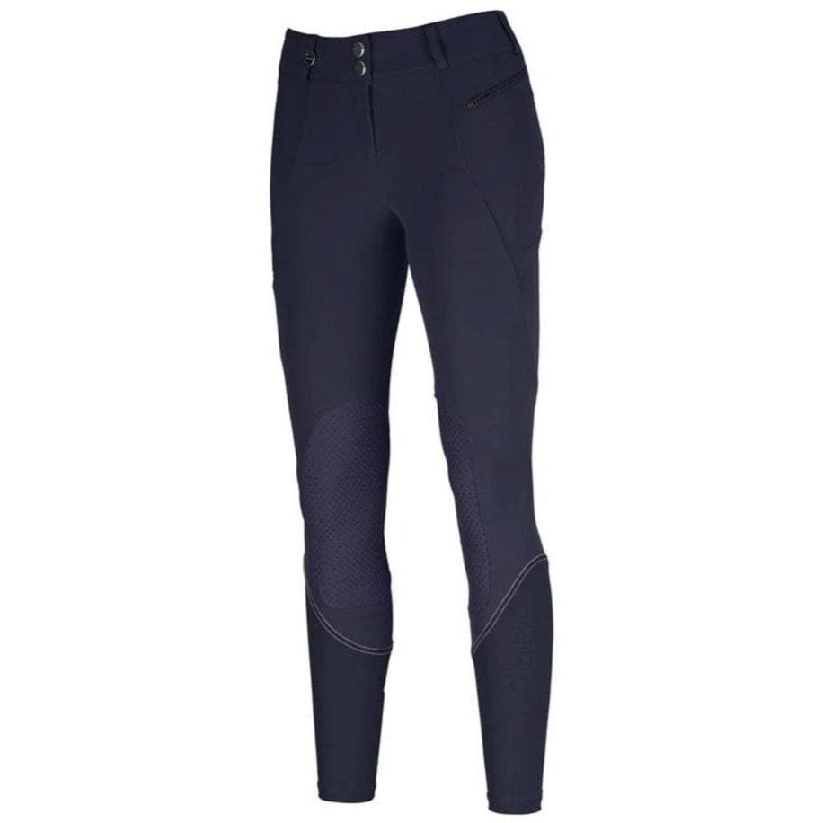 The Pikeur Ladies Dilaria Knee Patch Breech in Navy#Navy