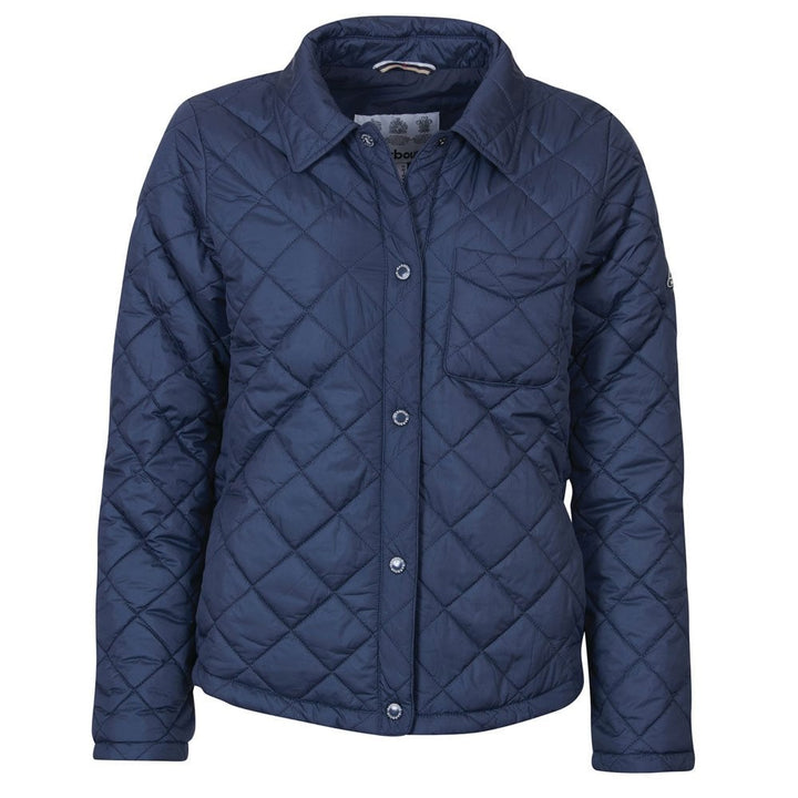The Barbour Ladies Blue Caps Quilted Jacket in Navy