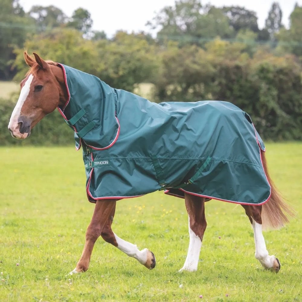 The Shires Typhoon 0g Lightweight Combo Turnout in Green#Green