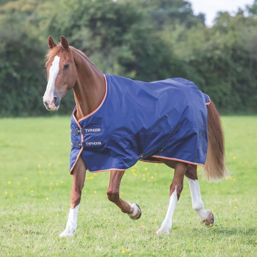 The Shires Typhoon 100g Lightweight Standard Turnout in Navy#Navy