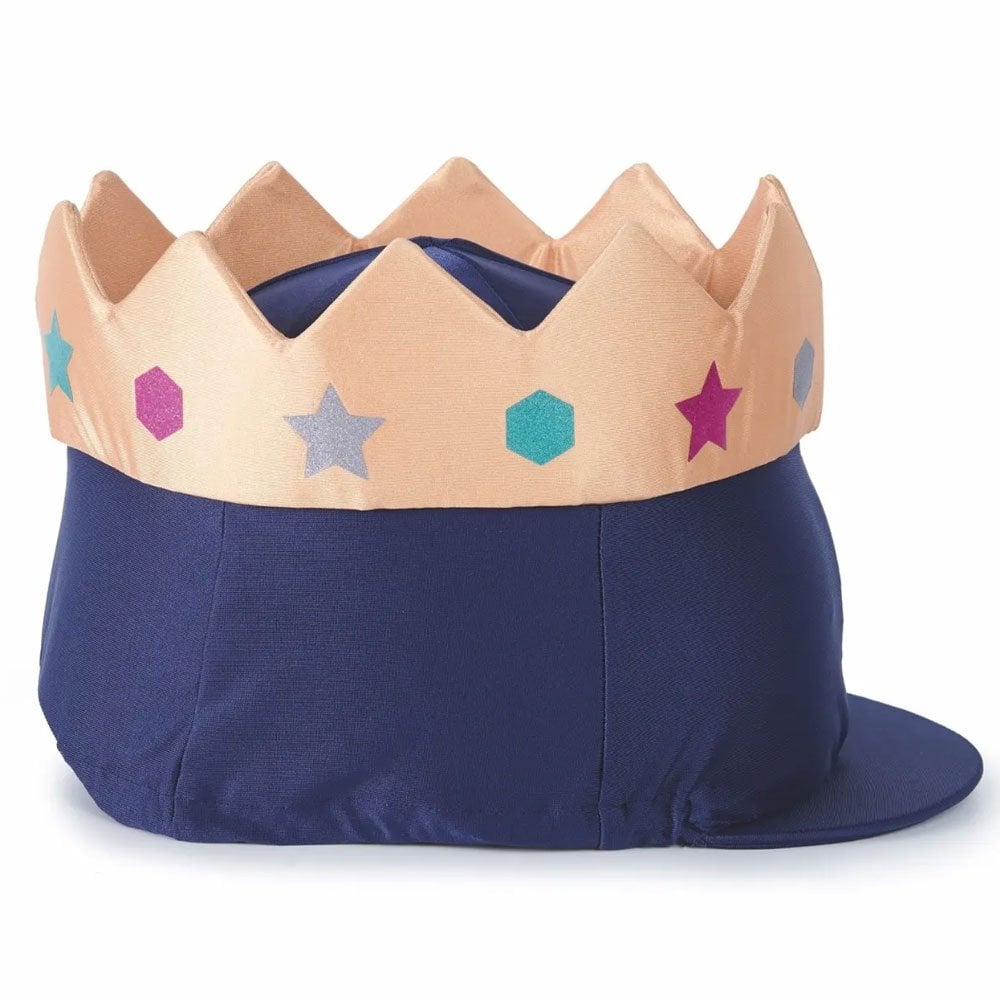 The Shires Childs Crown Hat Silk in Navy#Navy