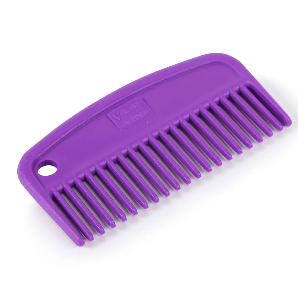 The Shires Ezi-Groom Plastic Mane Comb - Small in Purple#Purple