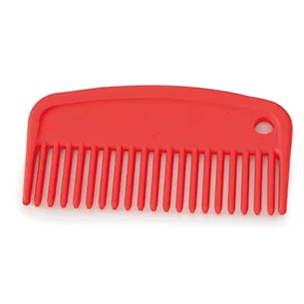 The Shires Ezi-Groom Plastic Mane Comb - Small in Red#Red