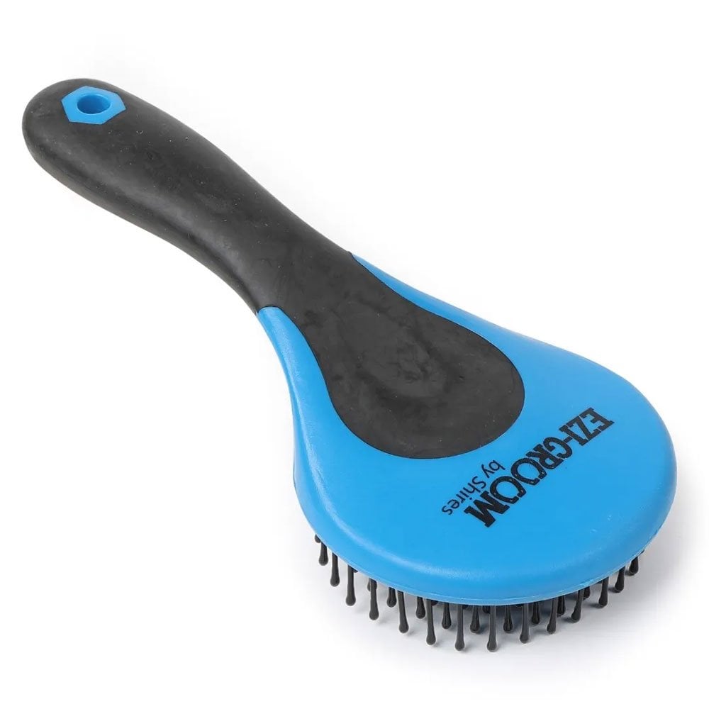 The Shires Ezi-Groom Grip Mane & Tail Brush in Baby Blue#Baby Blue
