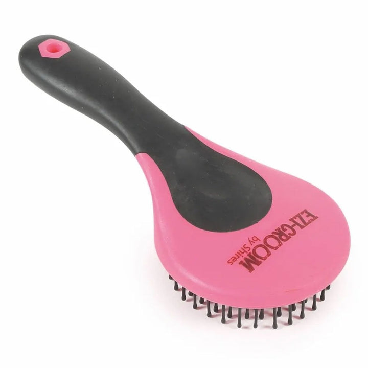 The Shires Ezi-Groom Grip Mane & Tail Brush in Baby Pink#Baby Pink
