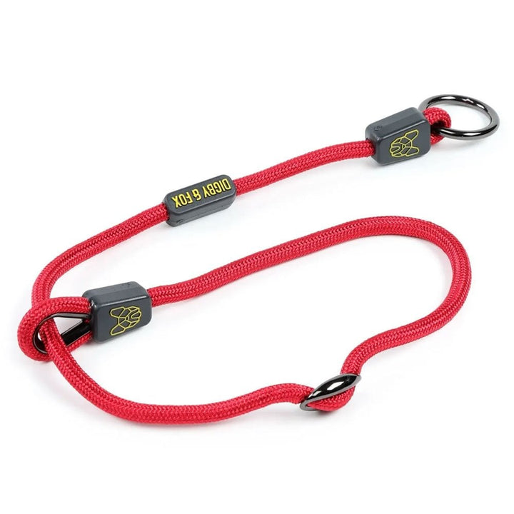The Digby & Fox Rope Slip Dog Collar in Red#Red
