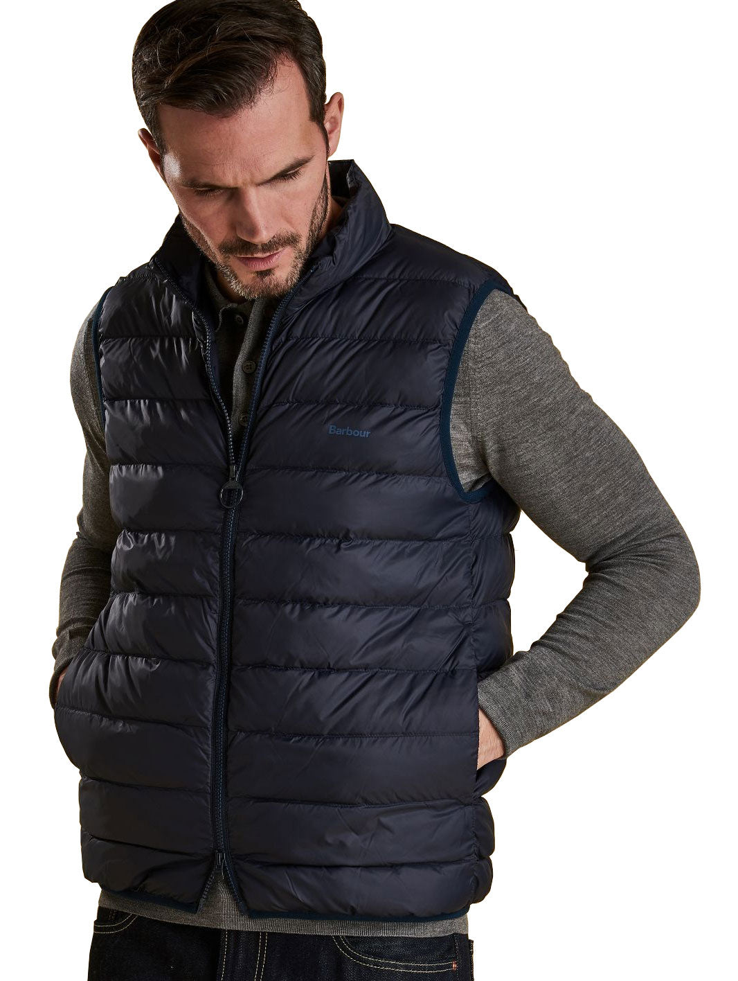 Barbour Mens Bretby Gilet Navy Millbry Hill1