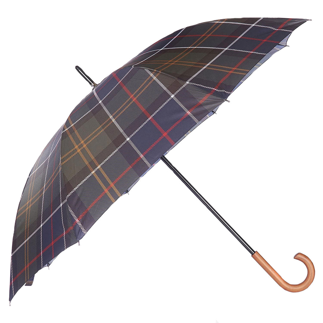 The Barbour Tartan Walker Umbrella in Multi-Print#Multi-Print