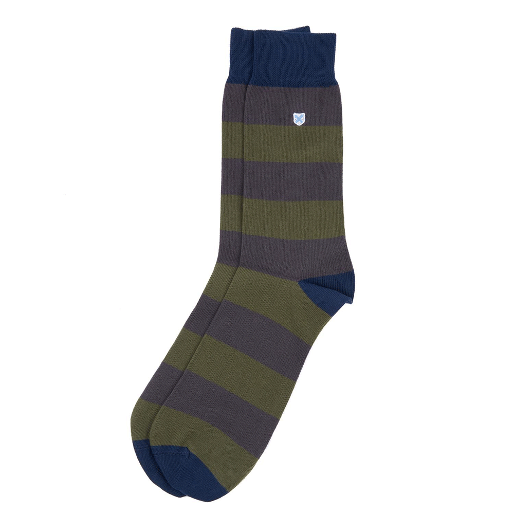 The Barbour Mens Oxton Socks in Olive#Olive