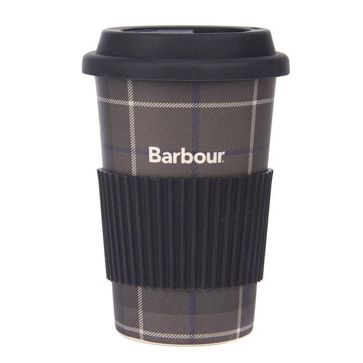 The Barbour Tartan Travel Mug in Grey#Grey