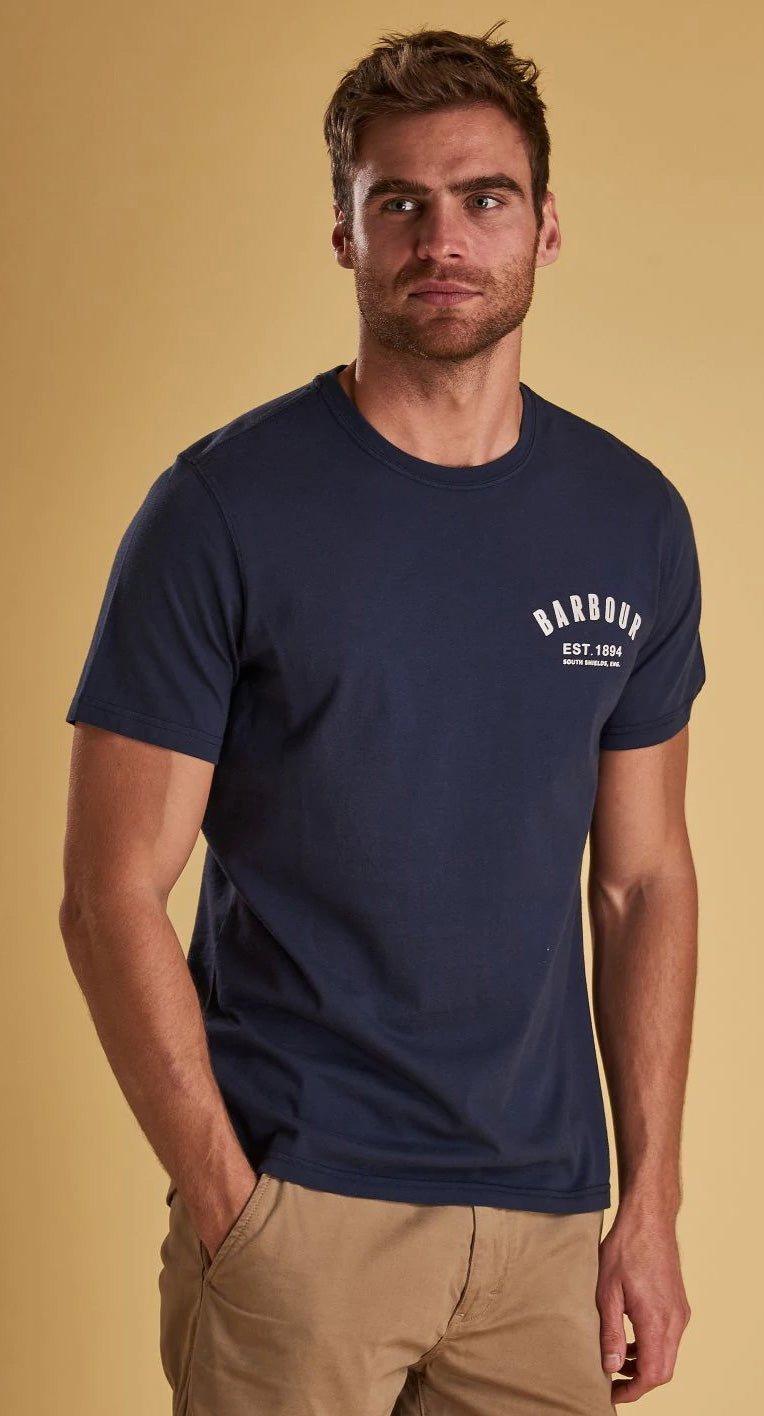 Barbour Mens Preppy Tee#Navy