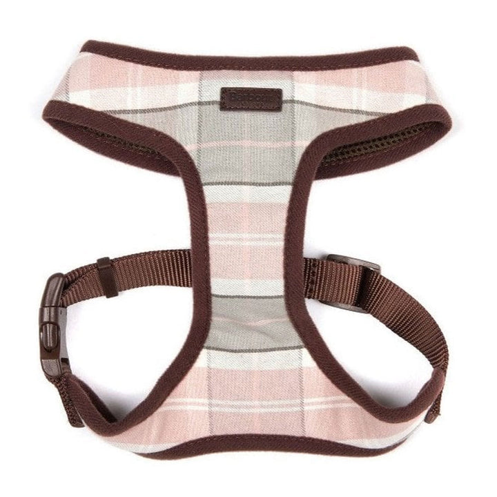 Barbour Tartan Dog Harness in Pink#Pink