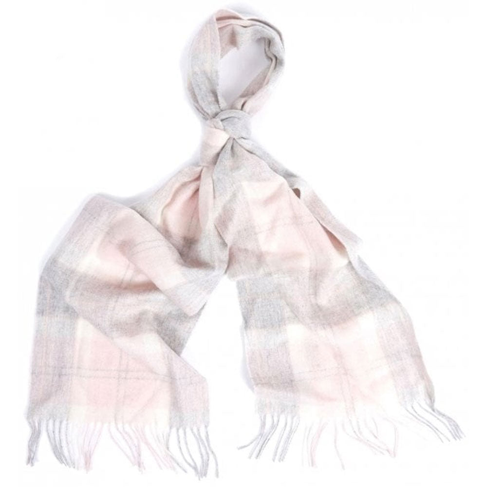 Barbour Ladies Tartan Scarf in Pink#Pink