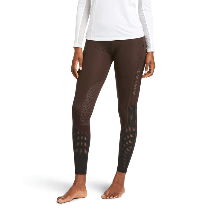 Ariat Ladies Eos Knee Patch Tights in Brown#Brown