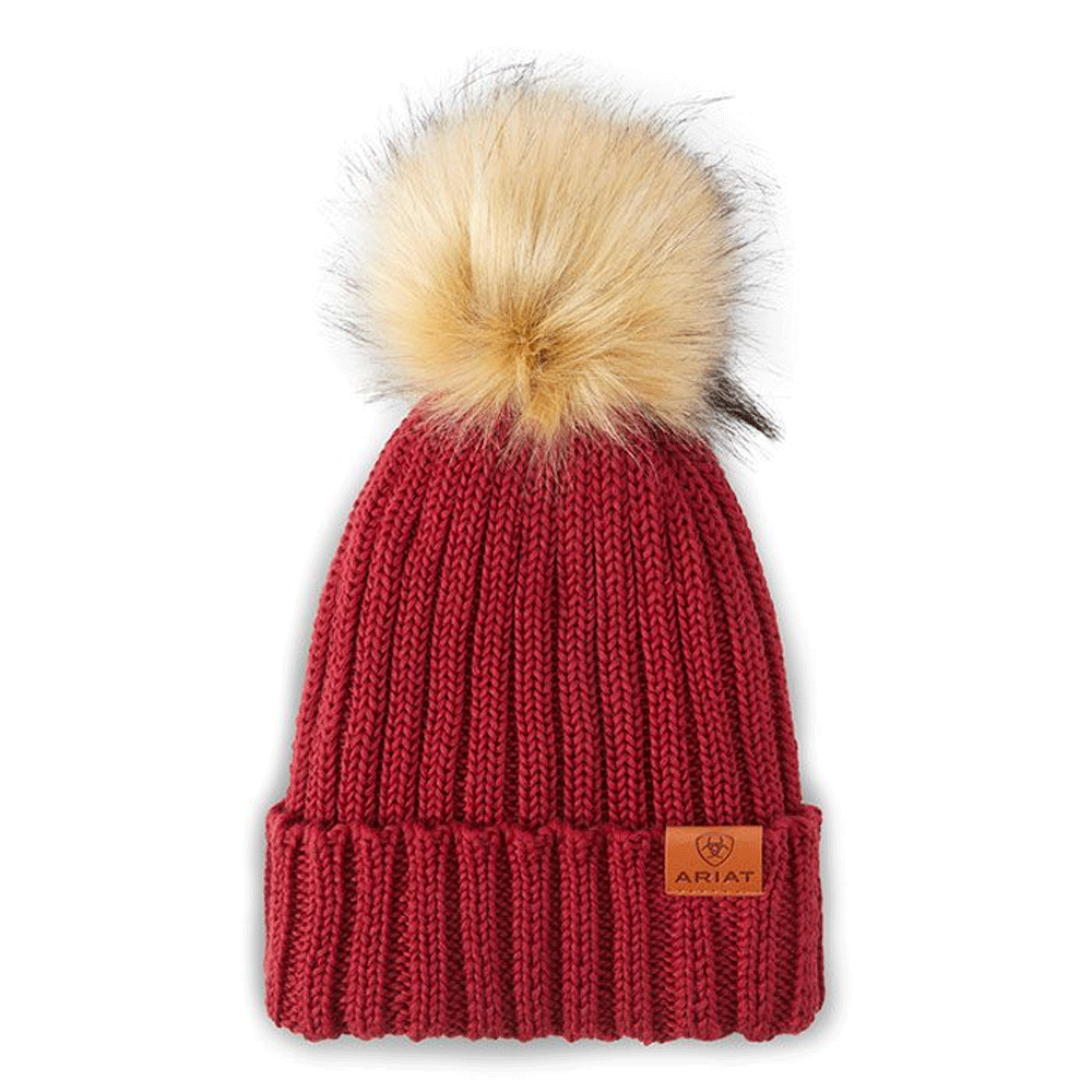 Ariat Ladies Cotswold Beanie in Red#Red