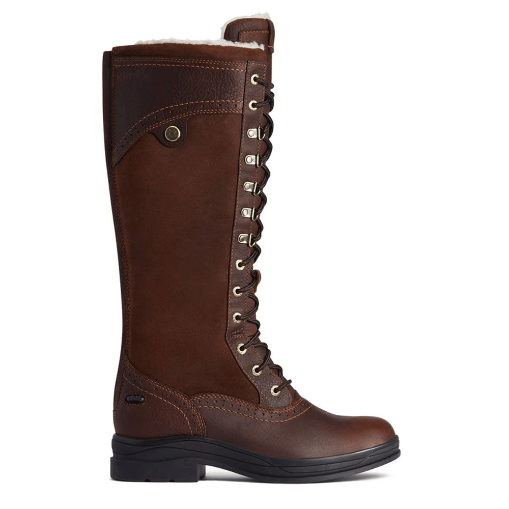 The Ariat Ladies Wythburn H20 Tall Insulated Boots in Dark Brown#Dark Brown