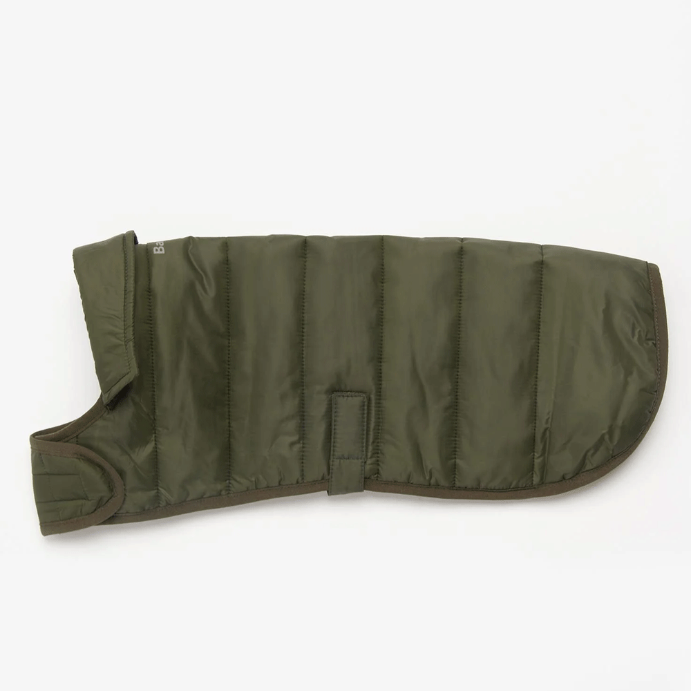 The Barbour Baffle Quilted Dog Coat in Olive#Olive