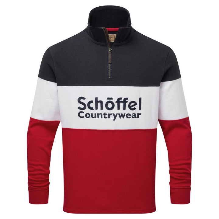 Schoffel Mens Exeter Heritage 1/4 Zip in Red#Red