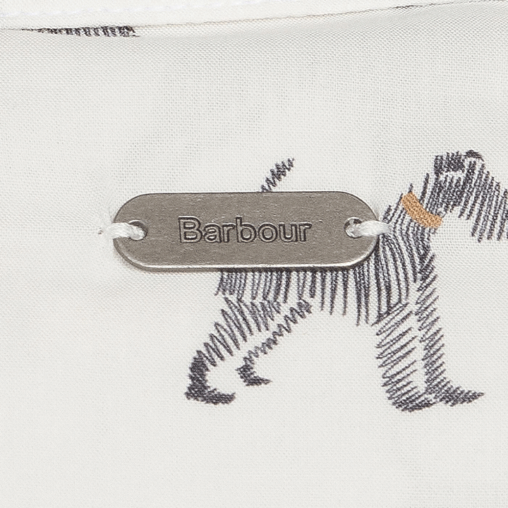 Tag Detail view of the Barbour Ladies Safari Dog Print Shirt  
