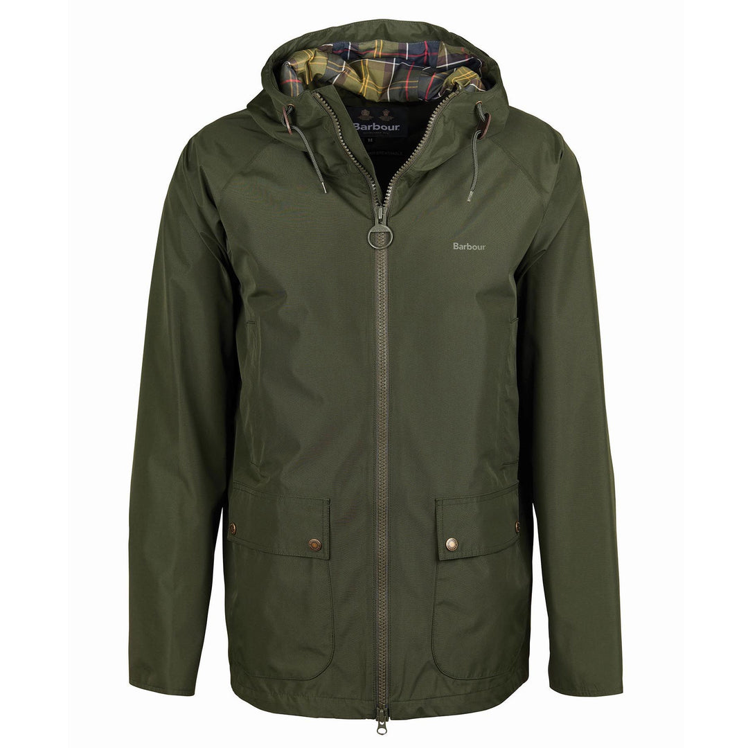 The Barbour Mens Hooded Domus Jacket in Light Green#Light Green