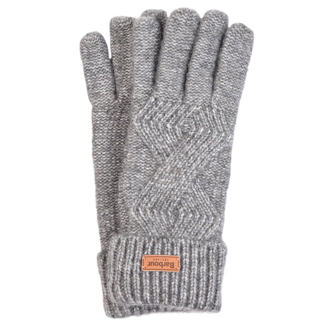 The Barbour Ladies Montrose Knitted Gloves in Dark Grey#Dark Grey