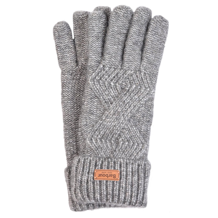 The Barbour Ladies Montrose Knitted Gloves in Dark Grey#Dark Grey