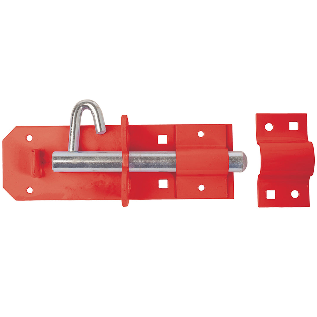 The Perry Equestrian Heavy Brenton Padlock Bolts in Red#Red
