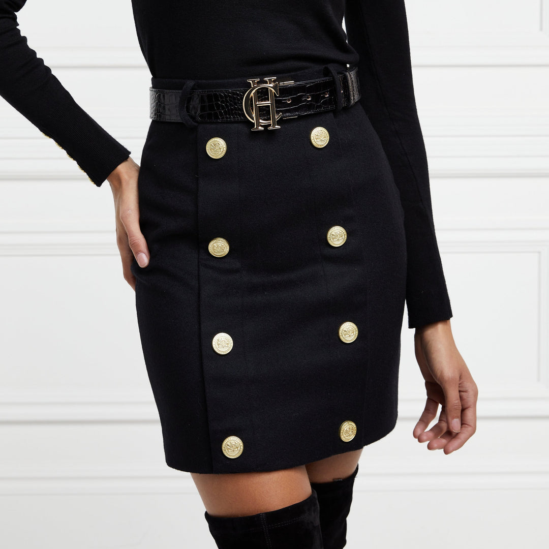 The Holland Cooper Ladies Knightsbridge Skirt in Black#Black