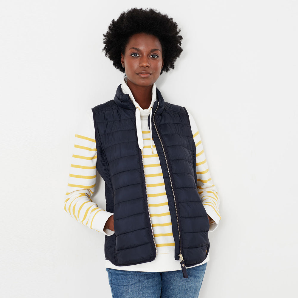 The Joules Ladies Whitlow Padded Gilet in Navy#Navy