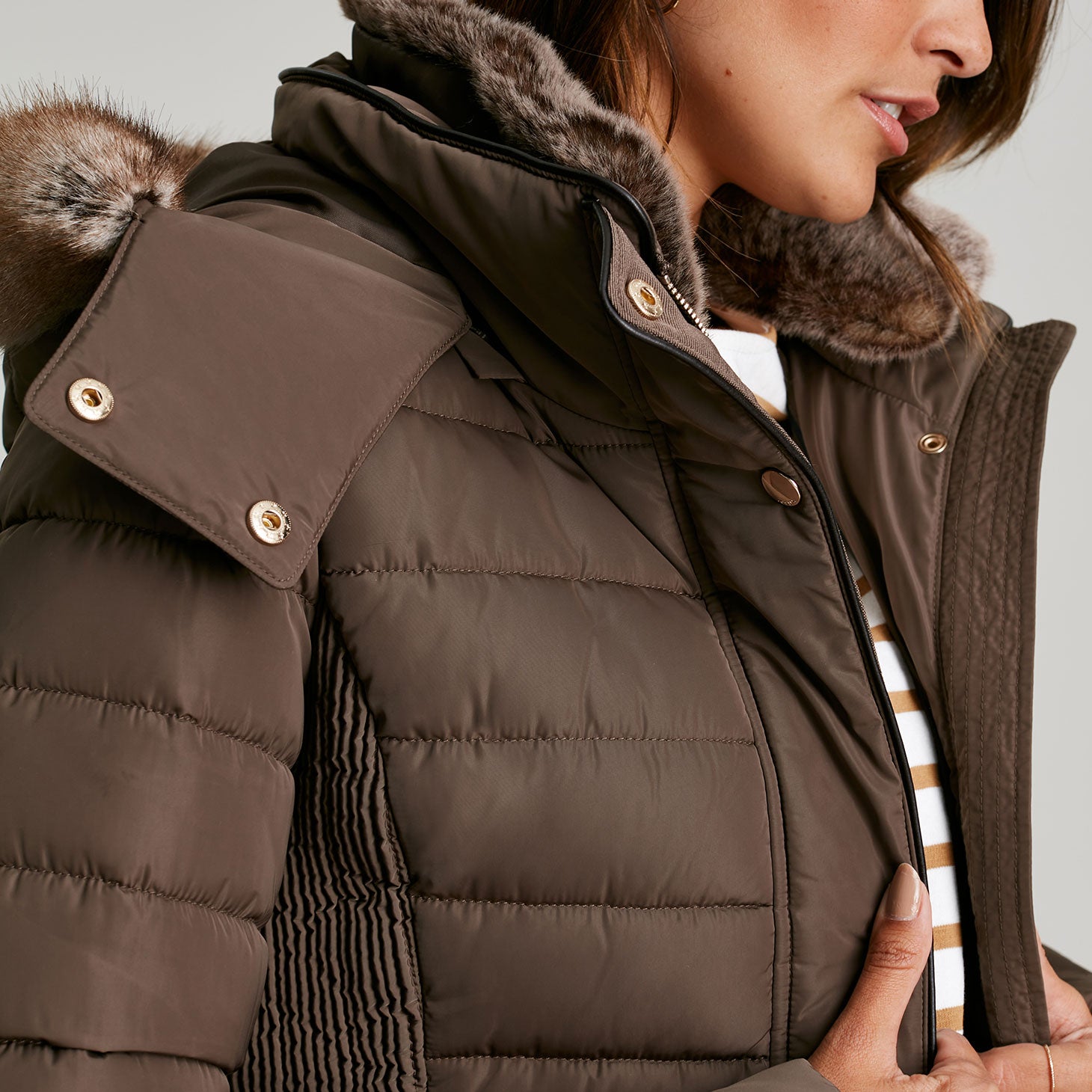 Joules quilted outlet coat