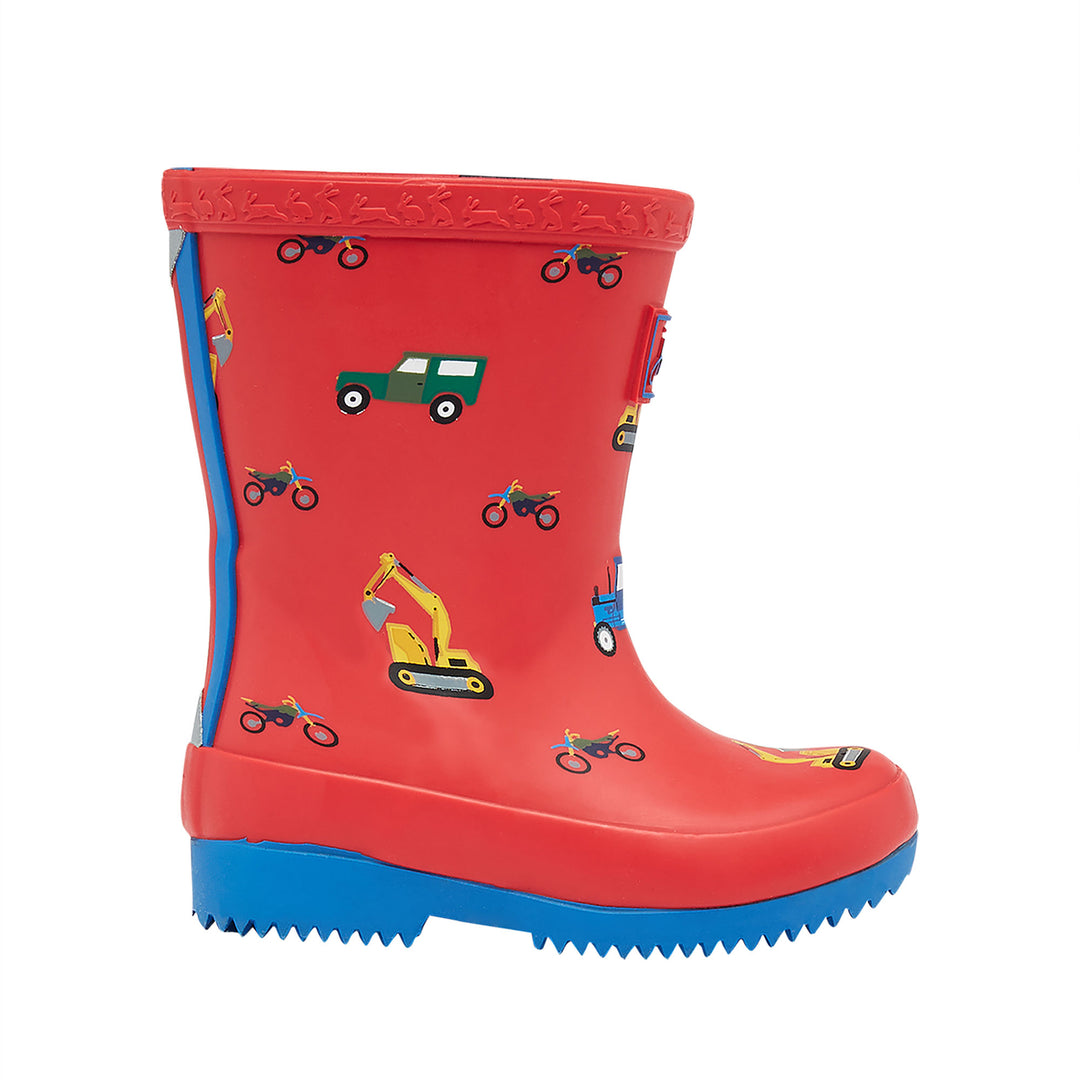 The Joules Baby Printed Welly in Red Print#Red Print