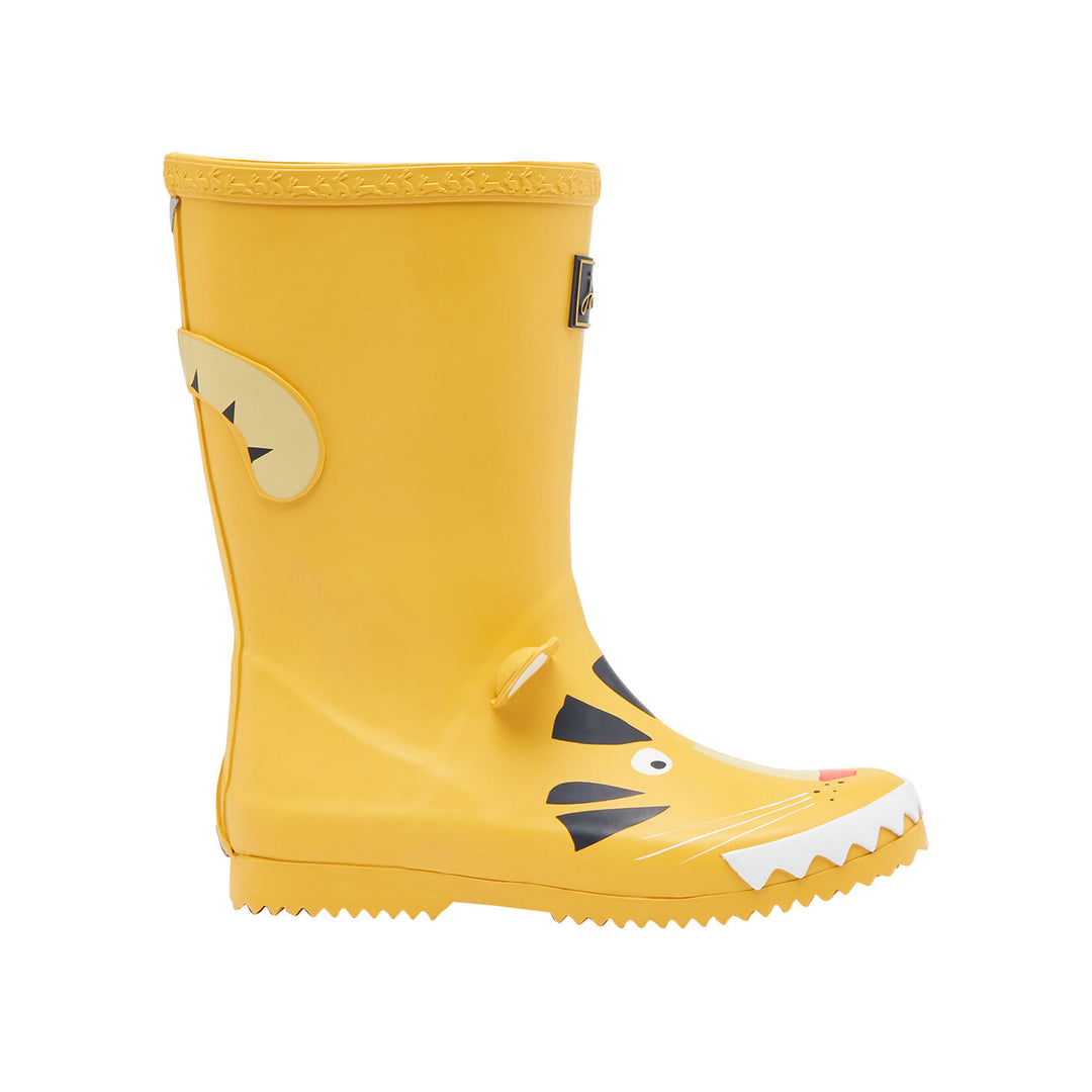 The Joules Boy Roll Up 3D Flexible Printed Welly in Yellow#Yellow