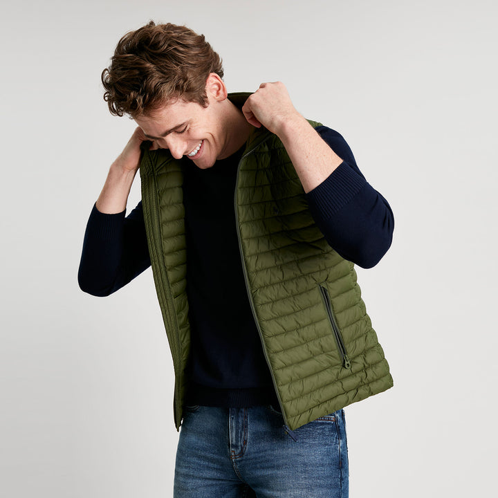 The Joules Mens Snug Gilet in Green#Green