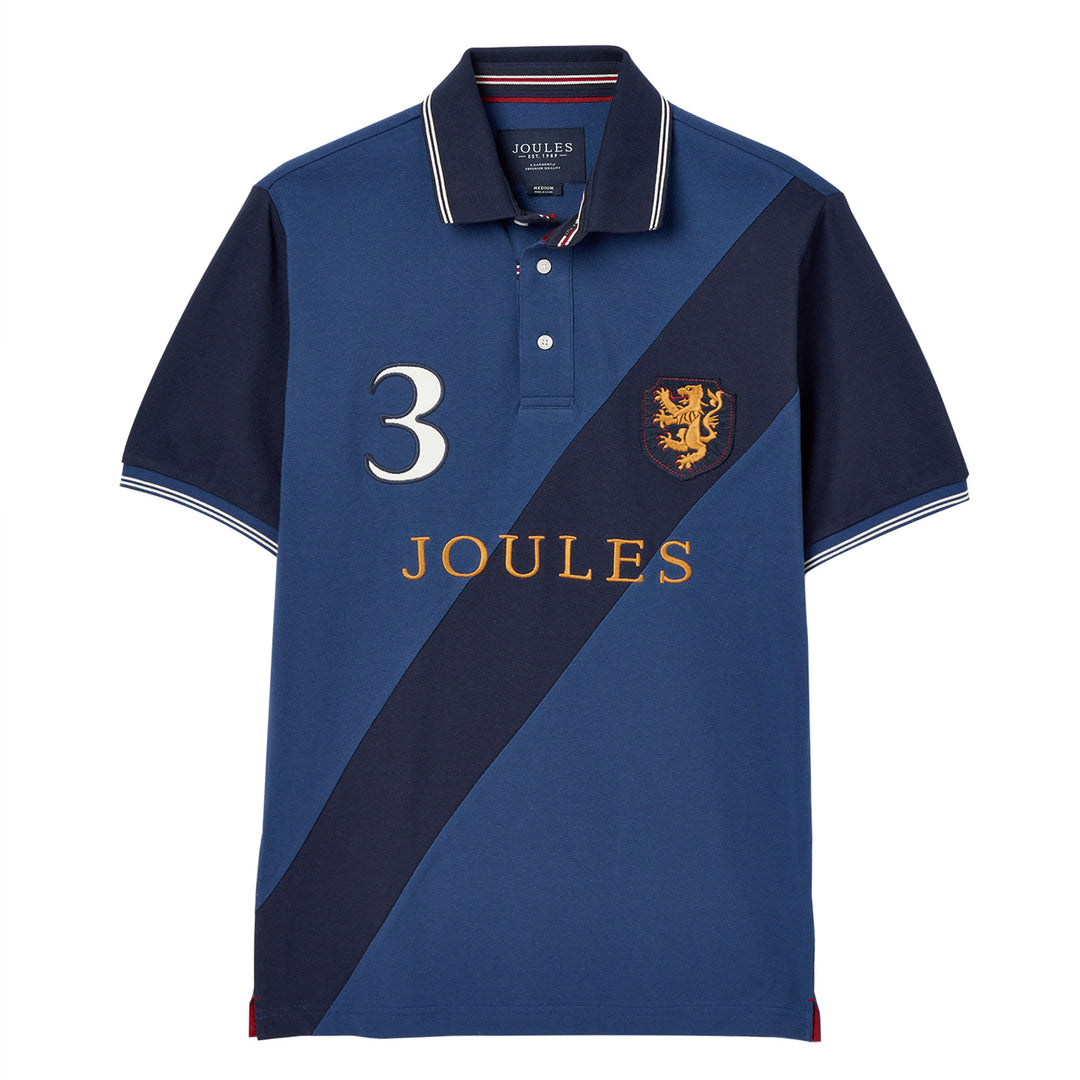 Joules Mens Embellished Polo#Dark Blue