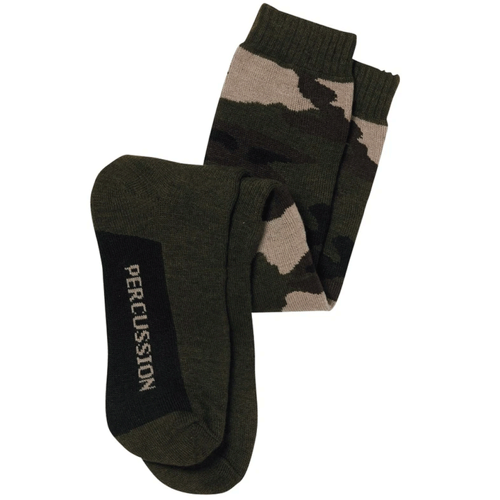 The Percussion Mens Terry Cloth Socks in Green Print#Green Print