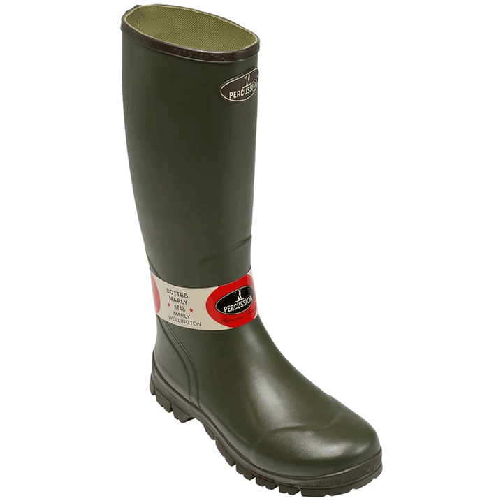 The Percussion Marly Jersey Welly in Khaki#Khaki