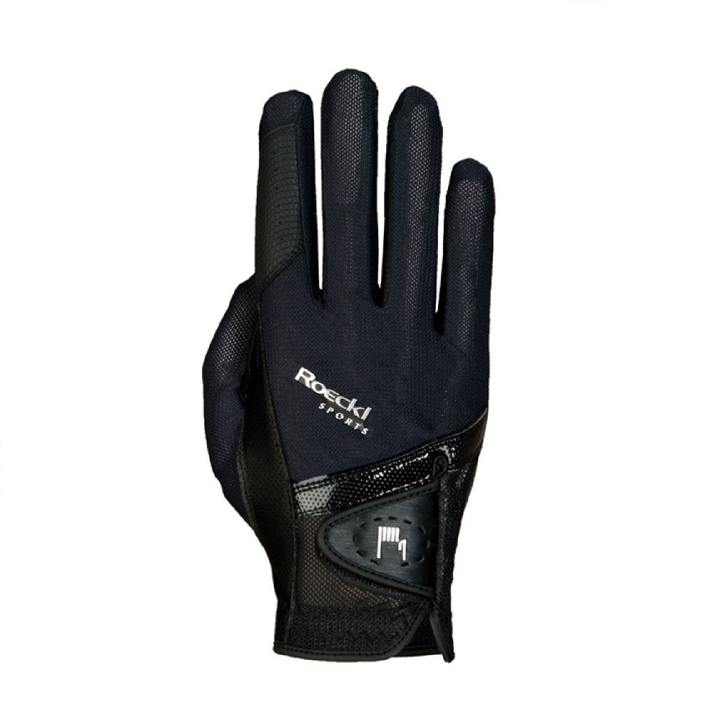 The Roeckl Ladies Madrid Riding Gloves in Black#Black