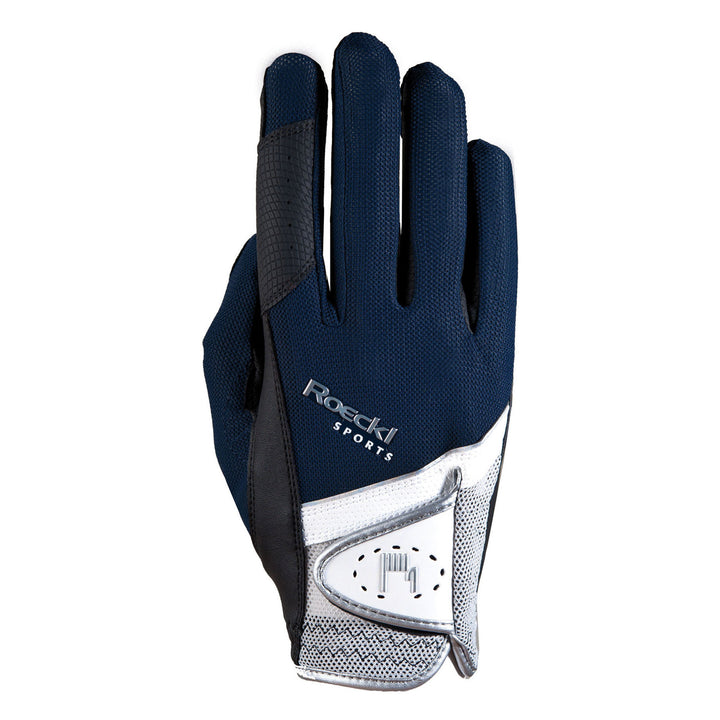 The Roeckl Ladies Madrid Riding Gloves in Navy#Navy