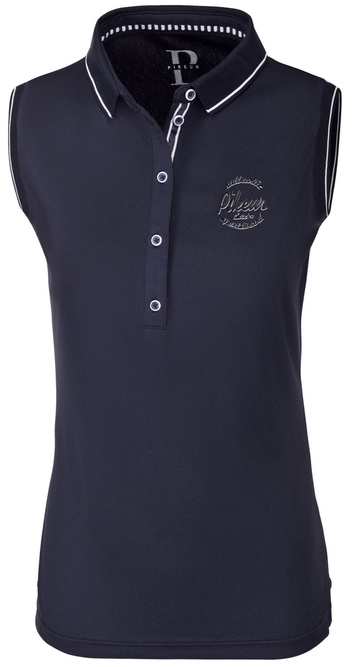 Pikeur Ladies Jarla Sleeveless Polo in Navy#Navy