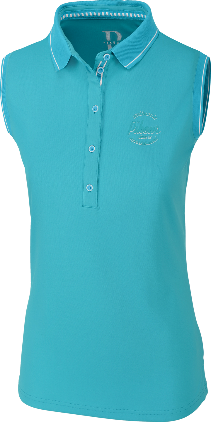 The Pikeur Ladies Jarla Sleeveless Polo in Blue#Blue