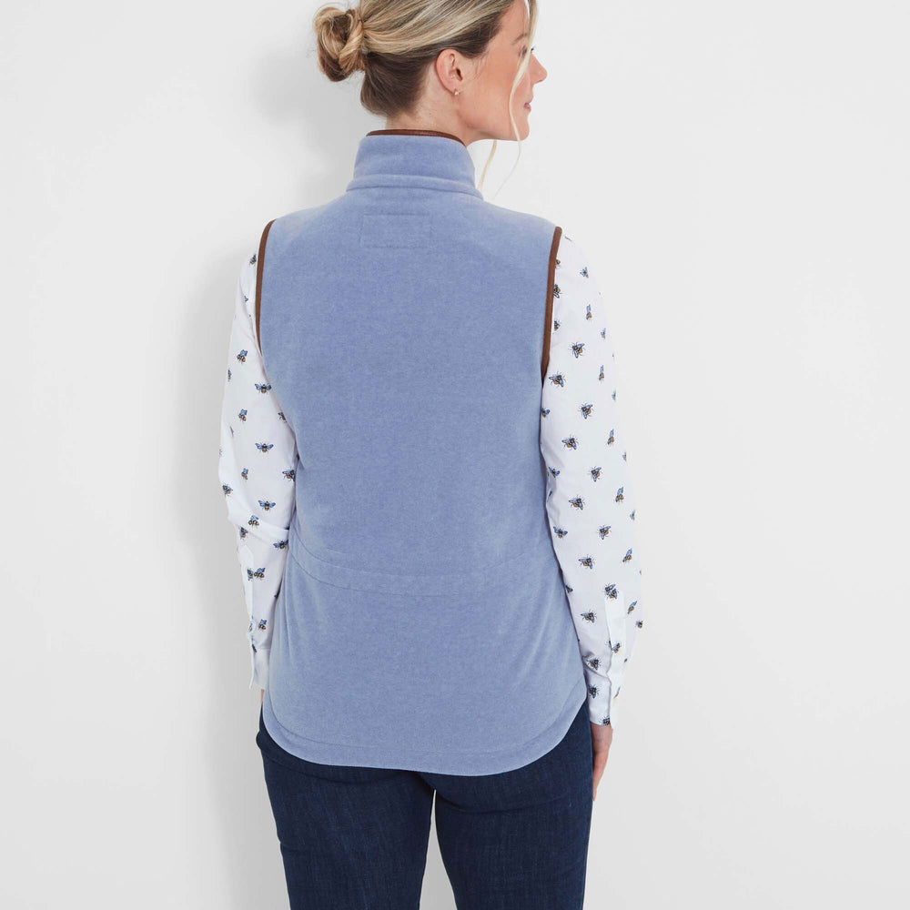 Schoffel Ladies Lyndon Fleece Gilet#Powder Blue