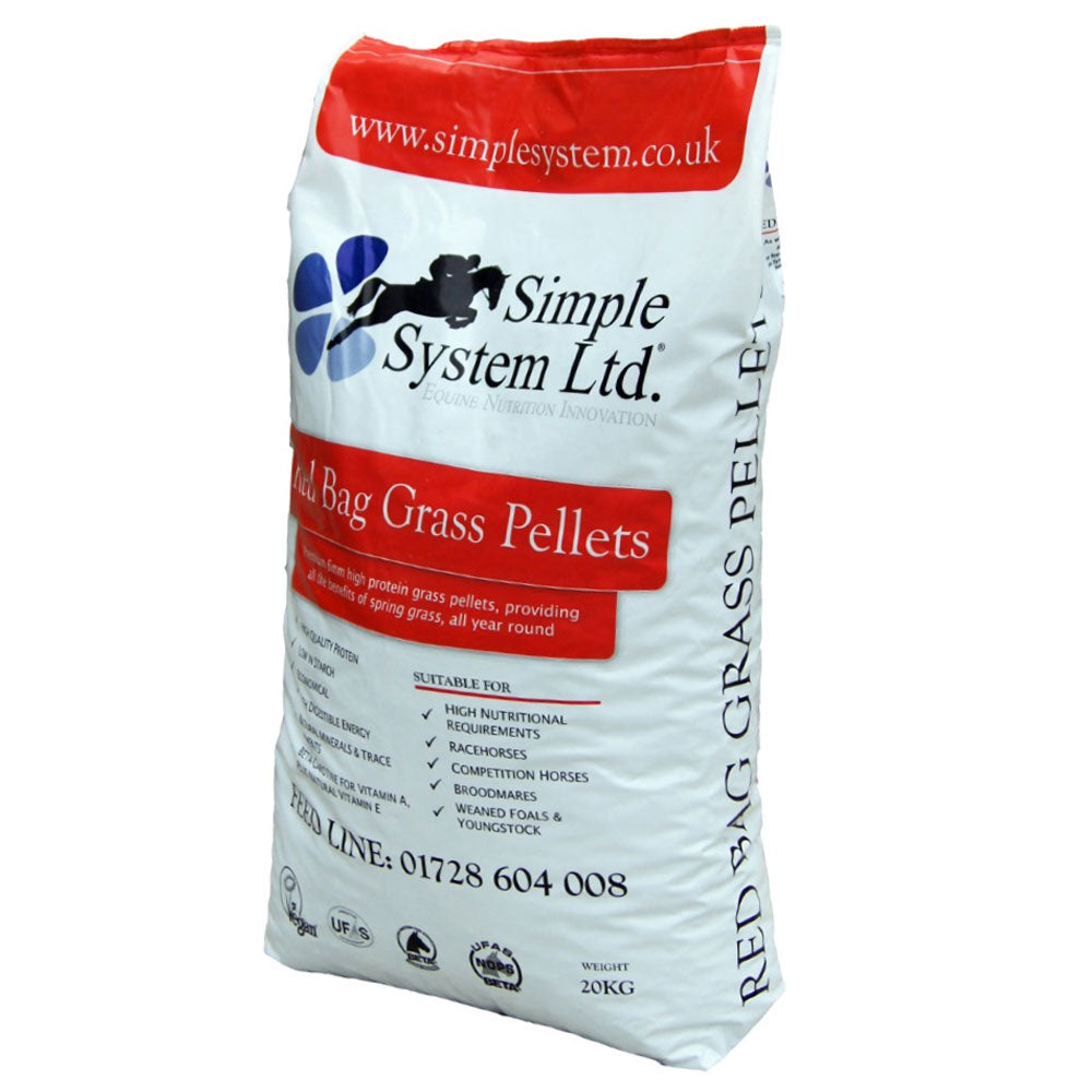 Simple System Red Bag Grass Pellets 20kg